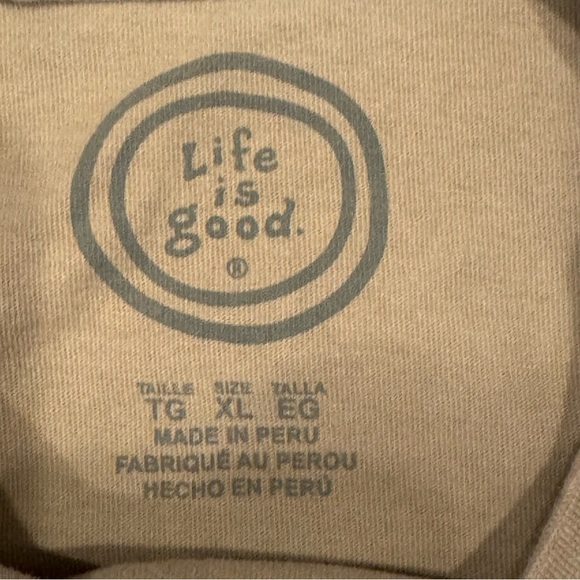 Life Is Good Yellow Long Sleeve Tee - Picture 3 of 4